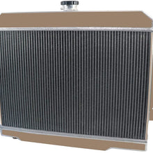 ALLOYWORKS 3 Row All Aluminum Radiator For 1972-1986 Jeep CJ CJ5 CJ7 Chevy Small Block SBC Swap V8 AT/MT