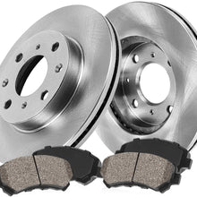 CRK11349 FRONT 280 mm Premium OE 4 Lug [2] Brake Disc Rotors + [4] Ceramic Brake Pads