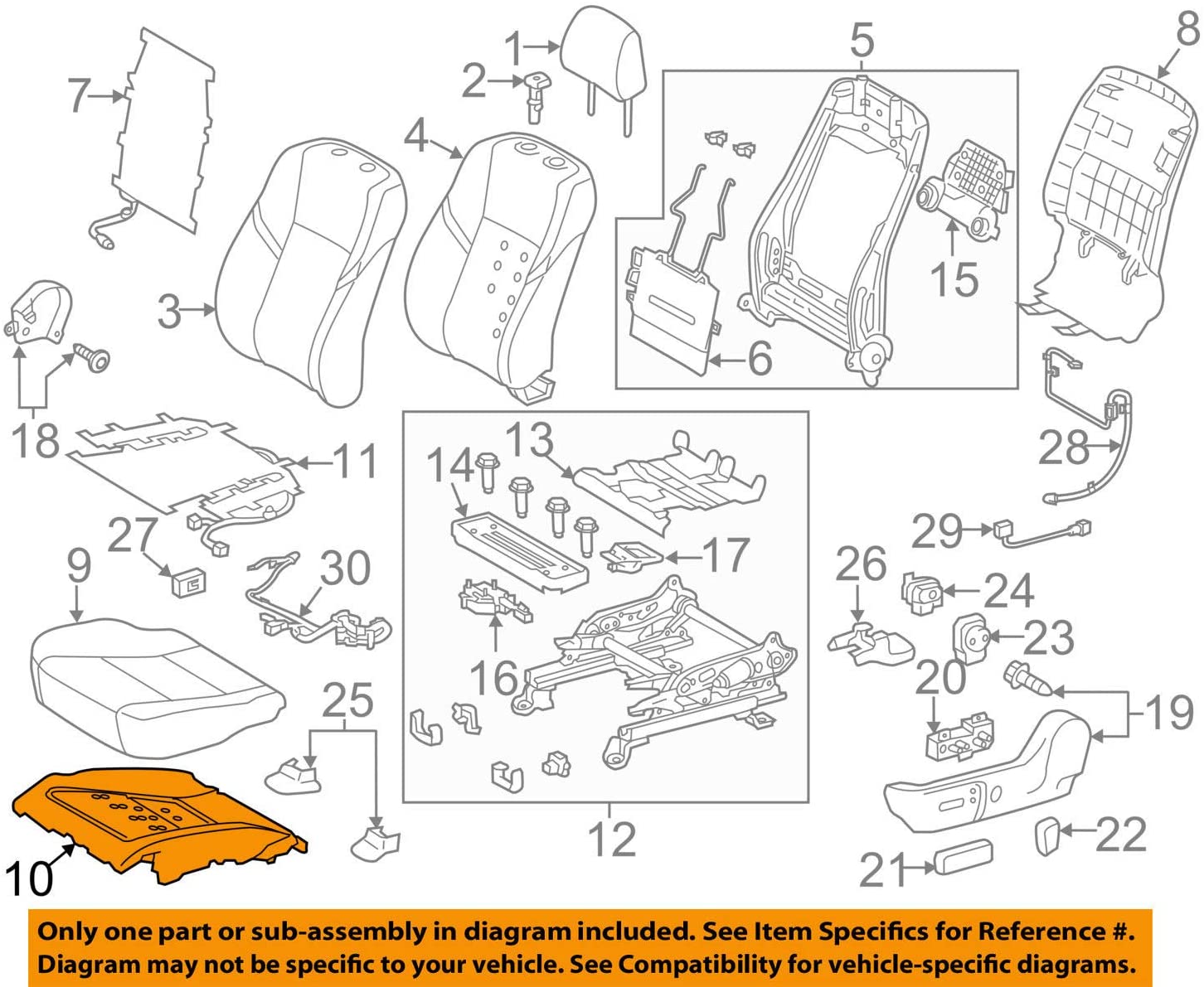 TOYOTA Genuine 71512-07020 Seat Cushion Pad