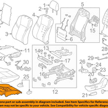 TOYOTA Genuine 71512-07020 Seat Cushion Pad