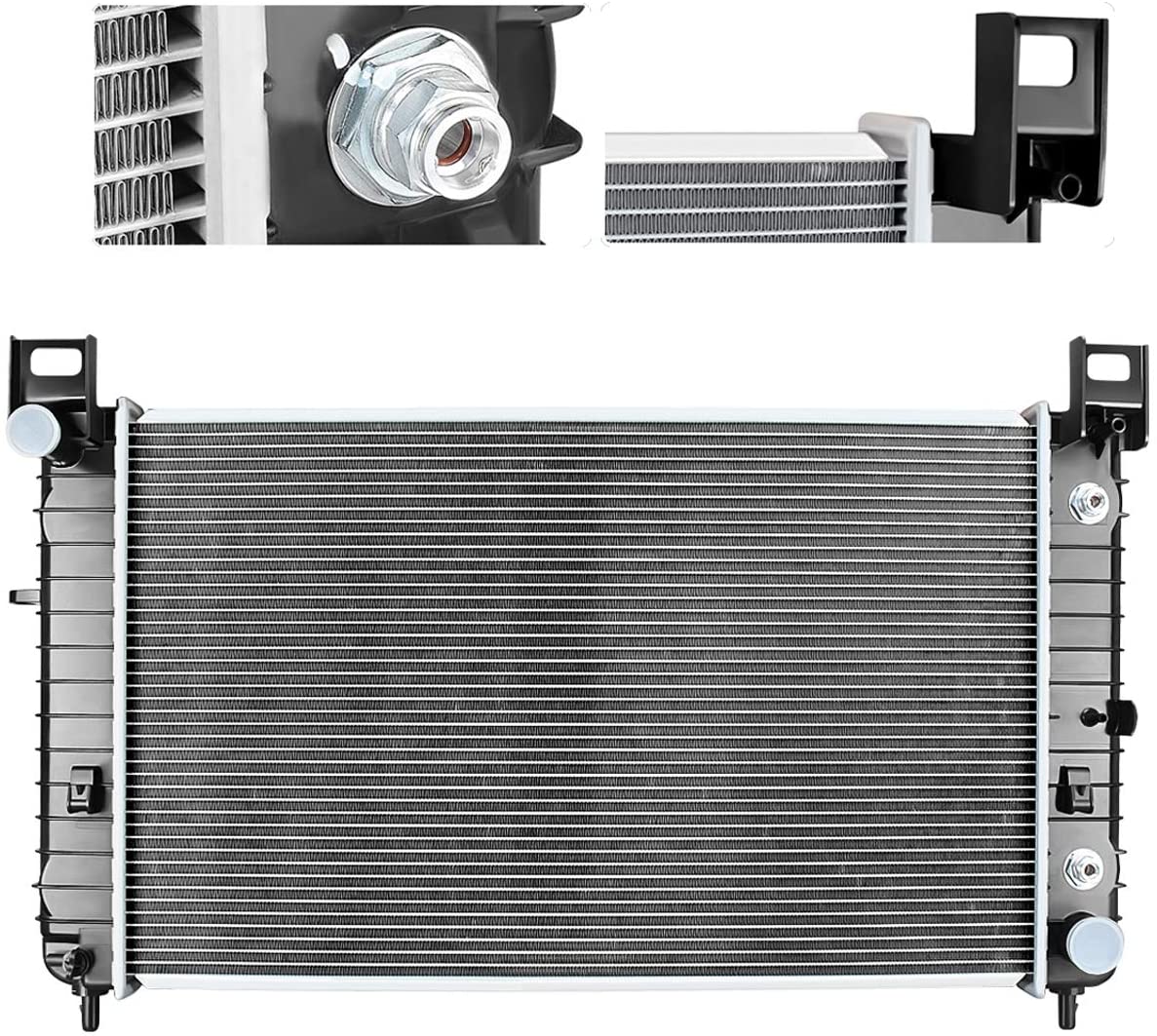 Maxiii 28inch Radiator Compatible with Cadillac Escalade, Chevy Chevrolet Silverado 1500 2500 / Suburban 1500 / Tahoe, GMC Sierra 1500 2500 / Yukon/Yukon XL 1500 4.3L 4.8L 5.3L 6.0L V6 V8