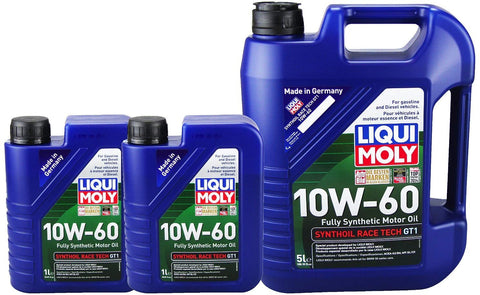 Liqui Moly 2024 2068 Synthoil Race Tech GT1 10W-60 Motor Oil - 7 Liter Value Pack