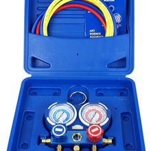 ZENY Diagnostic A/C Manifold Gauge Set R134a Refrigeration Kit Brass Auto Serivice Kit 4FT w/Case, 1/4" SAE Fittings