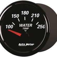 Auto Meter 1238 Designer Black II 2-1/16" Short Sweep Electric Water Temperature Gauge