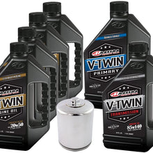 MaximaHiflofiltro VTTOCK24 Complete Engine Oil Change Kit for V-Twin Synthetic Blend Harley Davidson Twin Cam, 6 Quart