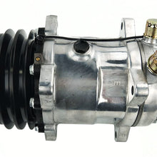 ACTECmax Universal A/C Compressor with Black 2PK Clutch SD 508 Style 5H14 R134A V Belt