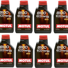Motul 102793 Set of 8 8100 ECO-nergy 0W-30 Motor Oil 1-Liter Bottles