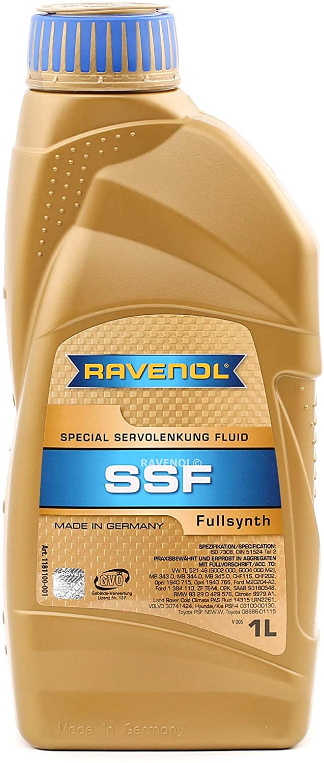 RAVENOL J1B1001 Power Steering Fluid - SSF Hydraulic Fluid (1 Liter)