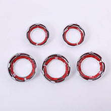 HERBEN 5pcs/Set Chrome Volume and Air Conditioning Knobs Trim for Land Rover Discovery 4 LR4 Car Accessory and Parts