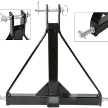 VOWAGH 2" Receiver 3 Point Trailer Hitch Category 1 Tractor Tow Drawbar Adapter