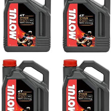 Motul 104104 Set of 4 7100 4T 20W-50 Motor Oil 1-Gallon Bottles