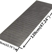 uyoyous Universal Honeycomb Hex Mesh - 47.2x15.7x0.16 Inches ABS Plastic Racing Hex Grill Mesh Sheet Perforated Black Grill Spoiler Bumper Vent for All Kinds of Vehicles Car