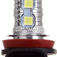 SCITOO White H11 LED Bulbs 8SMD LED Lights with Projector for Fog Light Plug and Play Style,2Pcs