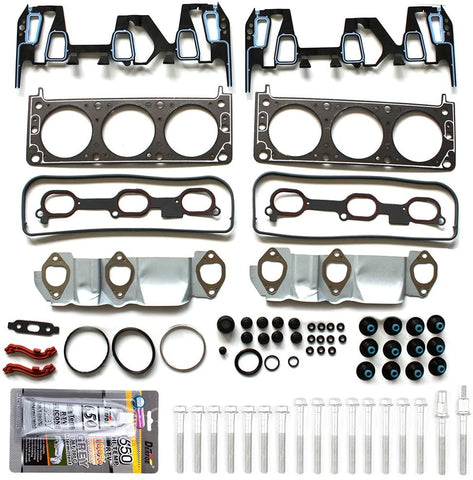 ECCPP Head Gasket Sets Replacement for 05-09 for Chevrolet Equinox 06-09 for Pontiac Torrent 3.4L VIN F Engine Head Gaskets with Bolt Kit Set HS9071PT-3 06 07 08