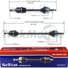 SurTrack Pair Set of 2 Front CV Axle Shafts For Corolla S LE CE Automatic FWD