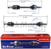 SurTrack Pair Set of 2 Front CV Axle Shafts For Corolla S LE CE Automatic FWD