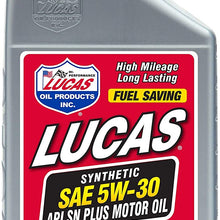 Lucas Oil 10049 SAE 5W-30 Synthetic Motor Oil - 1 Quart Bottle