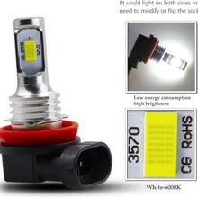H11 LED Fog Light Bulbs Extremely Bright 3570 12V H8 H16 H11 LED Bulbs Replacement for Cars, Trucks 2pcs, 6000K White