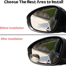 LivTee Blind Spot Mirror，Asymmetric Fan Shaped HD Glass Frameless Convex Rear View Mirror with wide angle Adjustable Stick for Cars SUV and Trucks, Pack of 2
