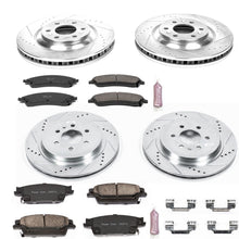 Power Stop K4014 Front & Rear Brake Kit with Drilled/Slotted Brake Rotors and Z23 Evolution Ceramic Brake Pads
