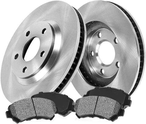 CRK13631 FRONT 299 mm Premium OE 5 Lug [2] Brake Disc Rotors + [4] Metallic Brake Pads