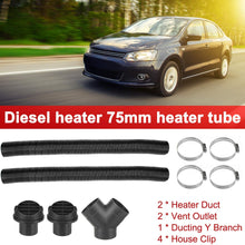 Car Accessories, Kecheer For Webasto Diesel Heater 75mm Heater Pipe Ducting Y Branch Warm Air Outlet Vent Kit