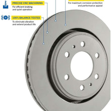 Goodyear Brakes 2126076GY Premium AntiOx Coated Front Brake Rotor Automotive Vehicle Replacement Part for for Select Sedan Cars