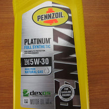 Mopar Five Quarts of Pennzoil SAE Platinum Full Synthetic 5W-30 Oil from Natural Gas