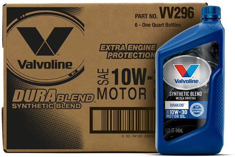 Valvoline DuraBlend SAE 10W-30 Synthetic Blend Motor Oil 1 QT, Case of 6