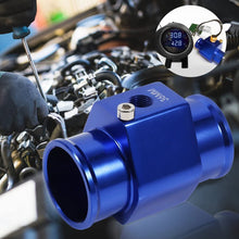 Hlyjoon Blue 36mm/14.17“ Water Temperature Sensor Adapter Aluminum Water Temp Gauge Joint Pipe Fit for 1/8 NPT Threaded Sensor Radiator Hose Adaptor