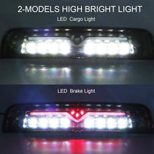 Youxmoto Fit for 2009-2017 Dodge Ram 1500 2010-2017 2500 3500 LED 3rd Brake Light Third Brake Light High Mount Stop Light Cargo Lamp Black Housing Smoke Lens 55372082AD 55372082AC