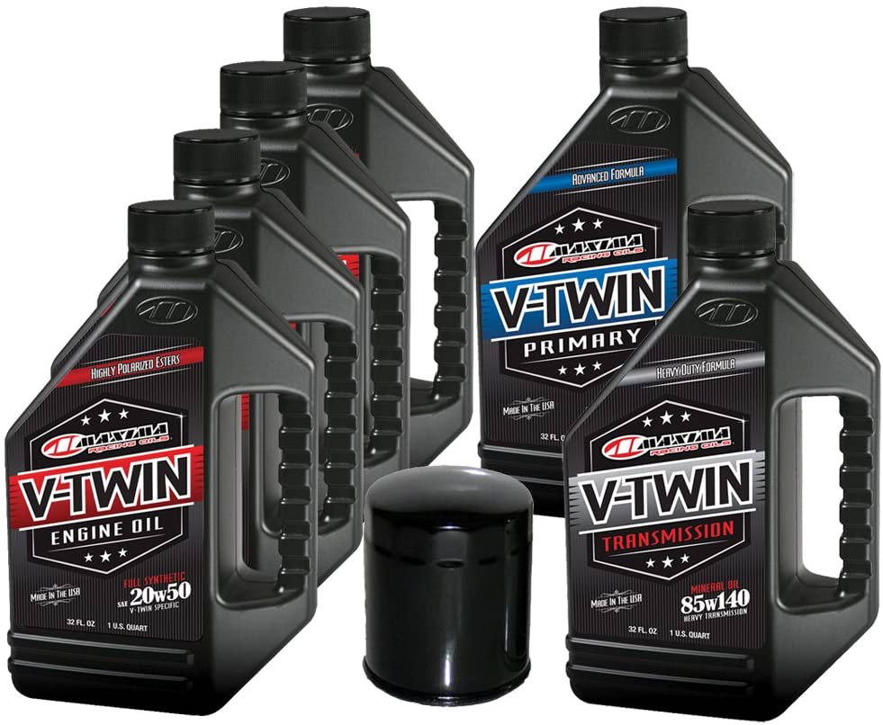 MaximaHiflofiltro VTTOCK16 Complete Engine Oil Change Kit for V-Twin Full Synthetic Harley Davidson Evolution, 6 Quart