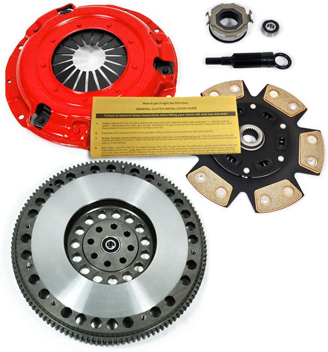 EFT 6-PUCK CLUTCH KIT+RACE FLYWHEEL fits FOR 9-2X BAJA FORESTER IMPREZA LEGACY 2.5L