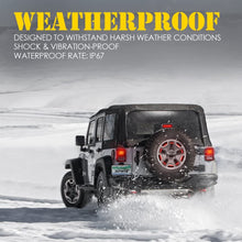 Xprite 14" Spare Tire Brake Light for 2007-2018 Jeep Wrangler JK, 3rd LED Rear Wheel Lights Third Tail Lamp