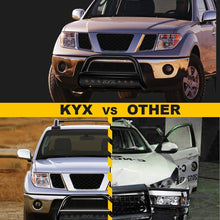 KYX Bull Bar for Nissan Frontier 2005-2019/ Pathfinder 2005-2007/ Xterra 2005-2015, Pickup Truck Front Bumper Off-Road 3" Brush Grille Guard with Removable Skid Plate, Black