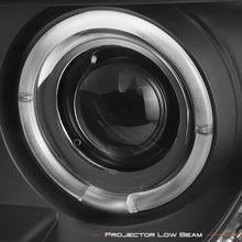 For Toyota Tacoma Pickup Black Bezel Dual Halo Ring Design Projector LED Replacement Headlights Lamps