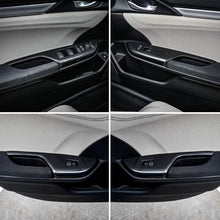 Thenice 10th Gen Civic Window Control Panel Armrest Cover ABS Carbon Fiber Style Door Lock Switch Trim for Honda Civic 2020 2019 2018 2017 2016