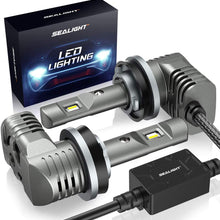 SEALIGHT H11/H8/H9 LED Headlight Bulb, 6000K Mini Size Low Beam/Fog Lights, 50W 6000Lumens White Lighting Replacement with Fan