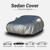 Shieldo Basic Car Cover with Build-in Storage Bag Door Zipper Windproof Straps and Buckles 100% Waterproof All Season Weather-Proof Fit 170
