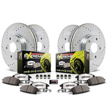 Power Stop K5603-26 Front and Rear Z26 Carbon Fiber Brake Pads with Drilled & Slotted Brake Rotors Kit