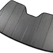 TuningPros SS-278-L Custom Fit Car Windshield Sun Shade Protector, Sunshade Visor Leatherette Like & Grey Felt Finish 1-pc Set Compatible With 2008-2013 Nissan Rogue