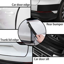 Car Door Sill Protector Bumper Protector Carbon Fiber Car Wrap Film 5D Gloss Black Vinyl Automotive Wrap Film Self-Adhesive Anti-Collision Film Fits for Most Car (2In x 33Ft, Black)