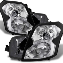 ACANII - For 2003-2007 Cadillac CTS Projector Stock Halogen Chrome Headlights Headlamp Replacement Driver+Passenger Side