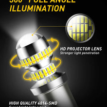 AUXITO 2600 Lumens 1156 LED Bulbs BA15S P21W 7506 LED Light Bulbs Replacement for Backup Reverse Light Bulb Tail Light 6000K White