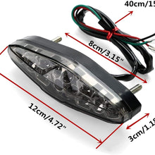 CICMOD Motorcycle 15 LED Brake Running Turn License Plate Tail Light Quad ATV Bike Motorbike 12V New (Type A)