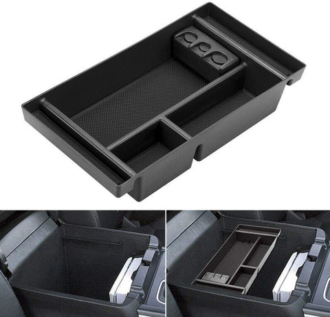 Reeoutdoor Center Console Organizer Tray for 2019 Silverado Sierra 1500 and 2020 Chevy Silverado Sierra 1500/2500/3500 HD Armrest Storage Secondary Box -Full Center Console Models Only