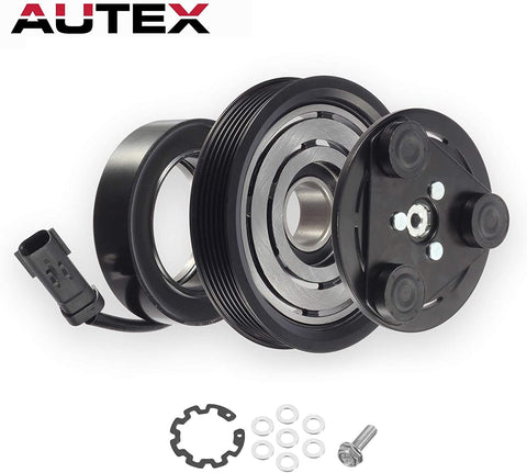AUTEX AC A/C Compressor Clutch Assembly Kit 55111400AA Compatible with Liberty 2006 2007 2008 3.7L V6 Compatible with Nitro 2007 2008 3.7L V6 (Not Fits R/T Model)