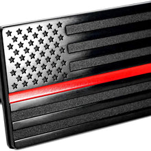 USA American Flag Metal Trailer Hitch Cover (Fits 2" Receivers, Black)