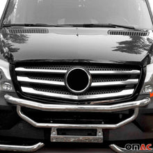 OMAC Auto Exterior Body Accessories Stainless Steel Bull Bar | Grille & Brush Guards | Silver Grill Front Bumper Guard Bar | Fits Mercedes Sprinter W906 2013-2018