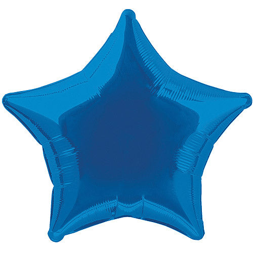 Foil Balloon, Star, 20 in, Royal Blue, 1ct